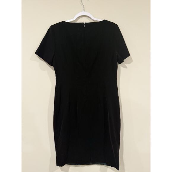 Vintage 80s Talbots Green Velvet Bow Baco Dress Size 10 Holiday Coquette 2404 - Picture 3 of 7